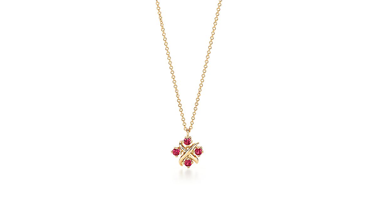 Tiffany & Co. Schlumberger® Lynn pendant in 18k gold with rubies ...