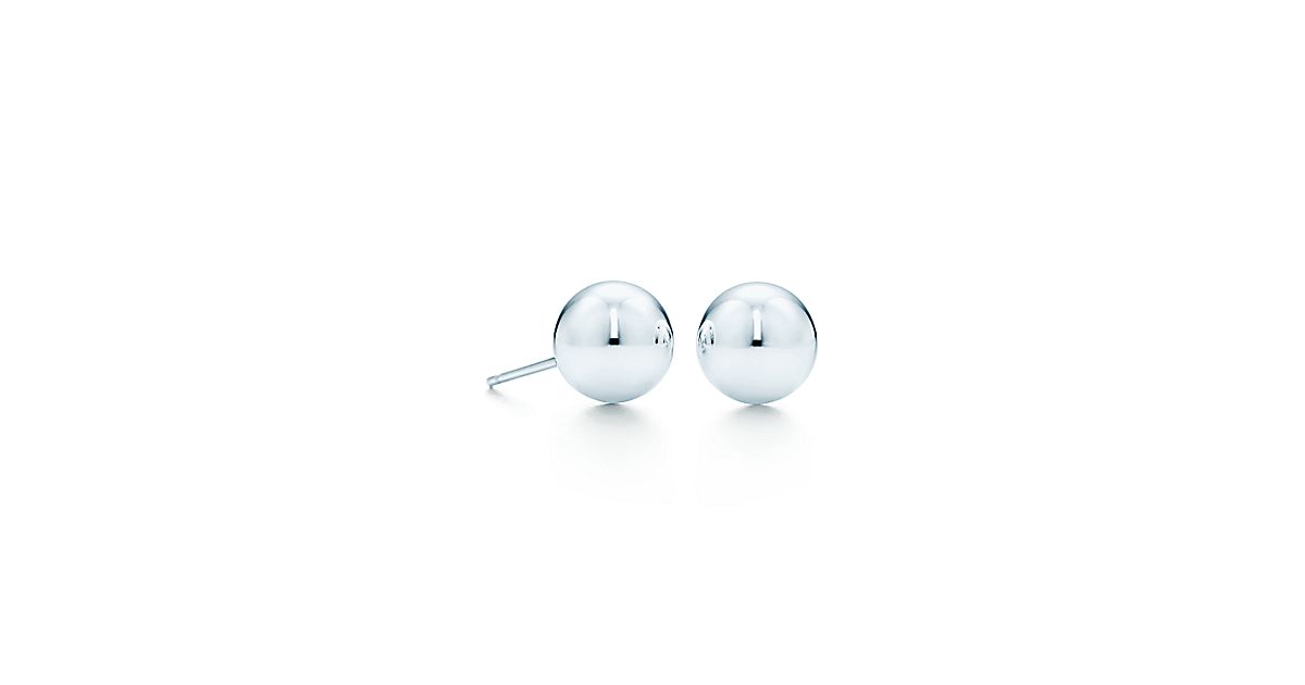 Tiffany HardWear ball earrings in sterling silver. Tiffany & Co.