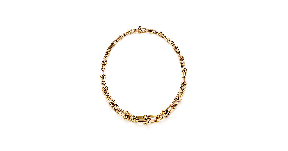 Tiffany HardWear graduated link necklace in 18k gold. | Tiffany & Co.