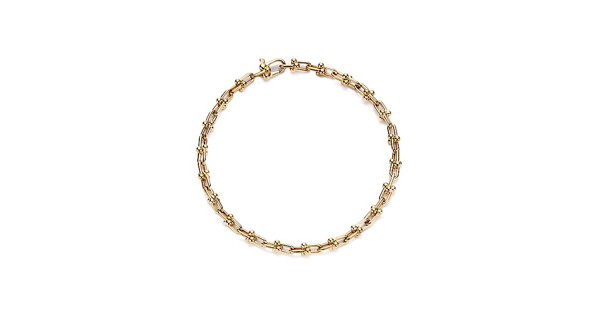 Tiffany HardWear micro link bracelet in 18k gold, large. Tiffany & Co.