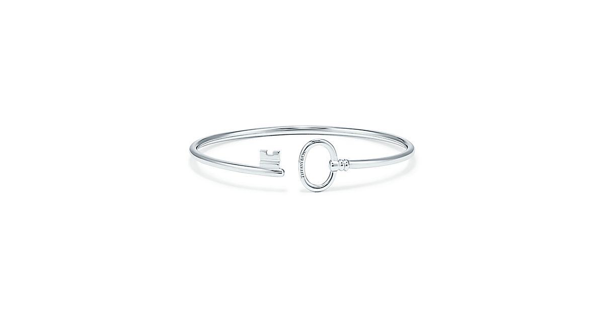 Tiffany Keys Wire Bracelet In 18k White Gold Medium Co