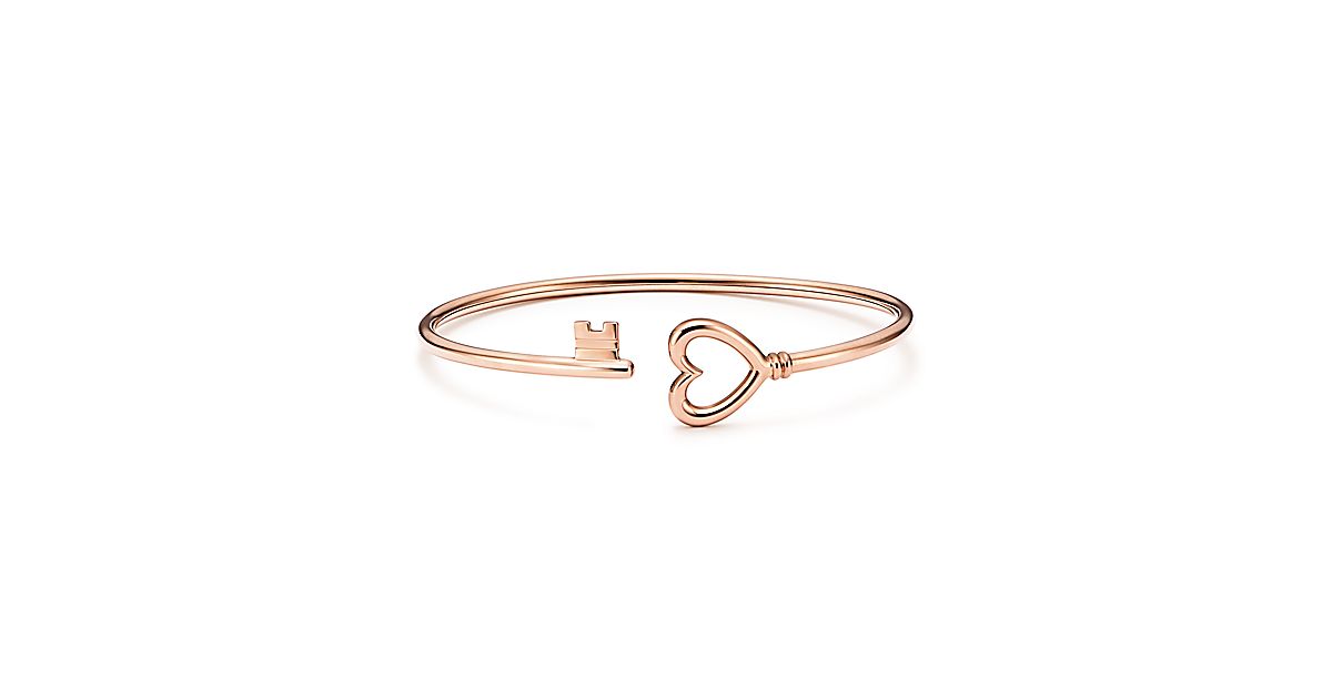 Tiffany Keys Wire Heart Bracelet In 18k Rose Gold Medium Tiffany Keys Wire Heart Bracelet In 18k Rose Gold Medium Co