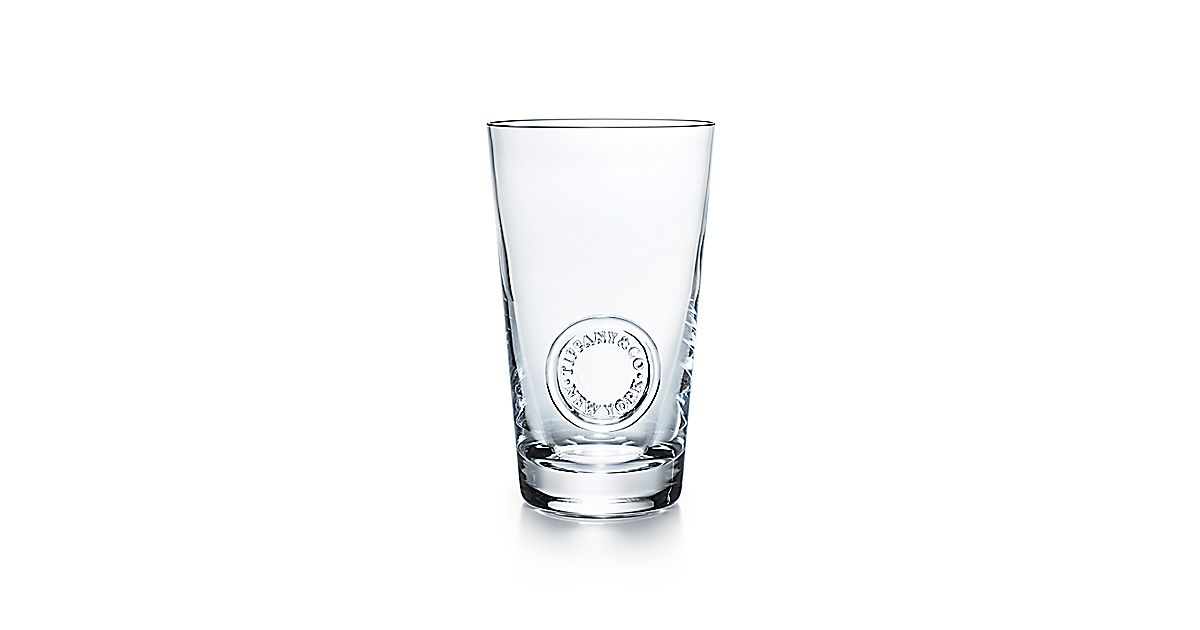 Tiffany Seal pint glass in clear lead crystal. Tiffany & Co.