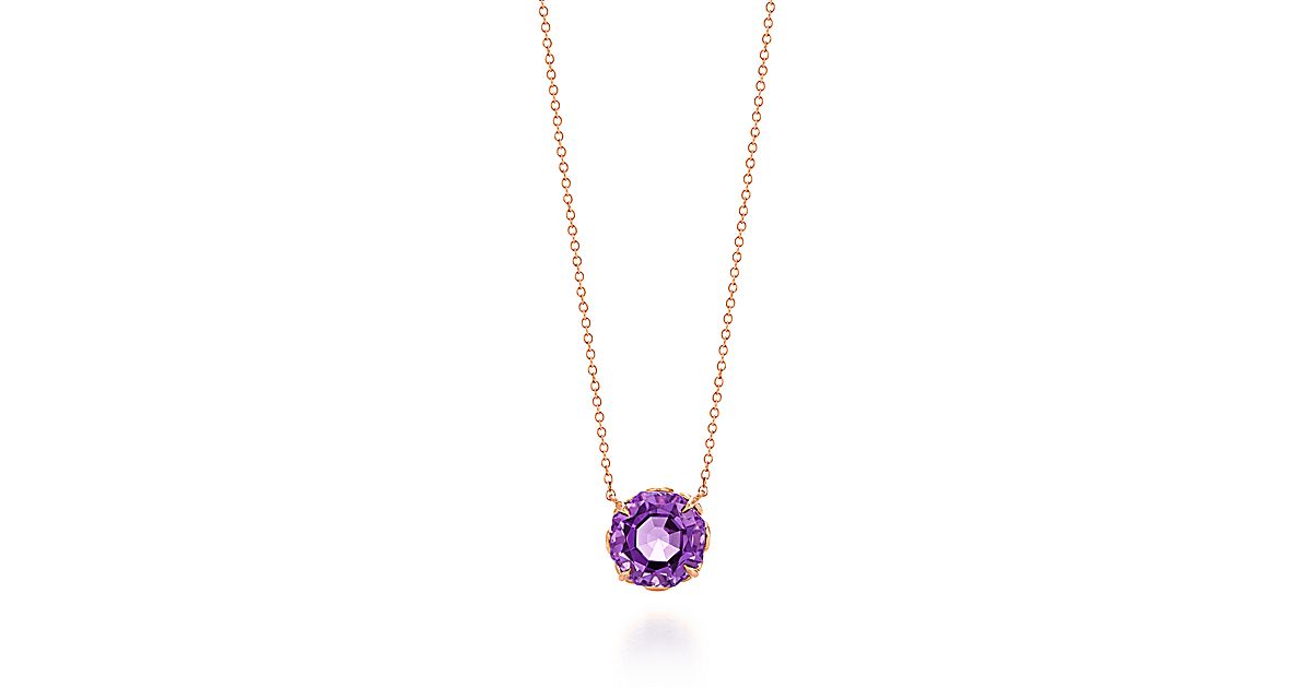 Tiffany Sparklers pendant in 18k rose gold with an amethyst. | Tiffany ...