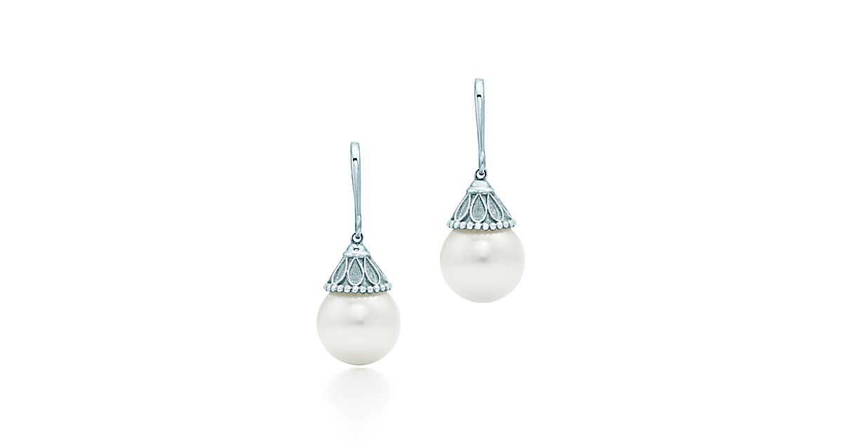 Ziegfeld Collection Earrings In Sterling Silver With Freshwater Ziegfeld Collection Earrings In Sterling Silver With Freshwater Cultured Pearls Tiffany Co