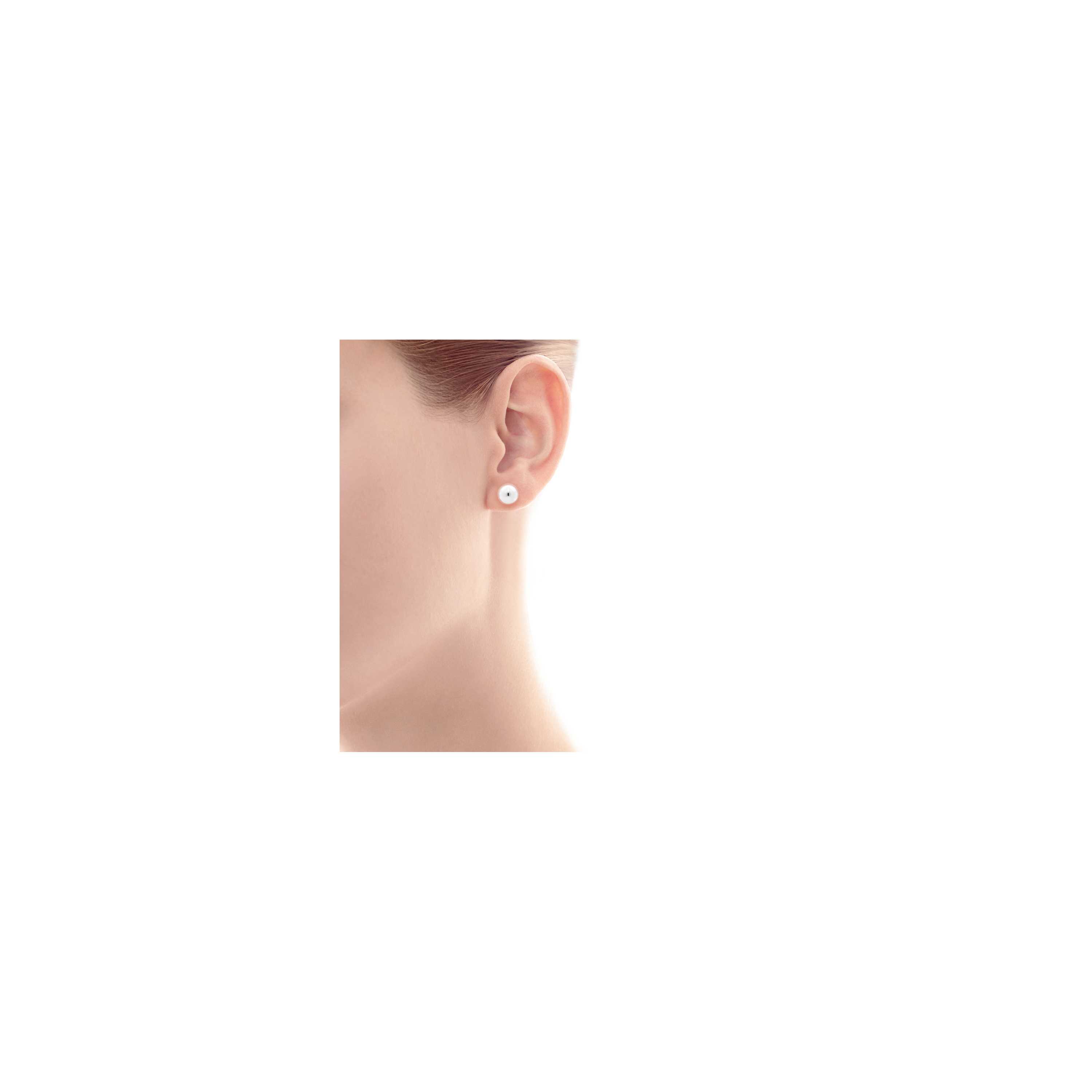 Tiffany Hardwear Ball Earrings In Sterling Silver Co Tiffany Hardwear Ball Earrings Model Shot 1
