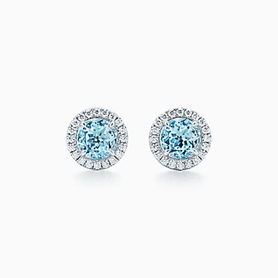 Tiffany Soleste Aquamarine Earrings Co Tiffany Soleste Earrings In Platinum With Aquamarines And Diamonds