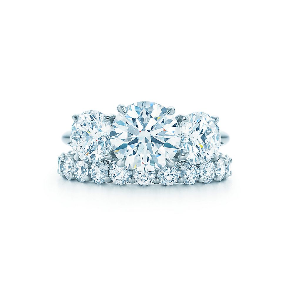 Three Stone Round Brilliant Diamond Engagement Rings Tiffany Co Tab 0tab 1tab 2tab 3tab 4