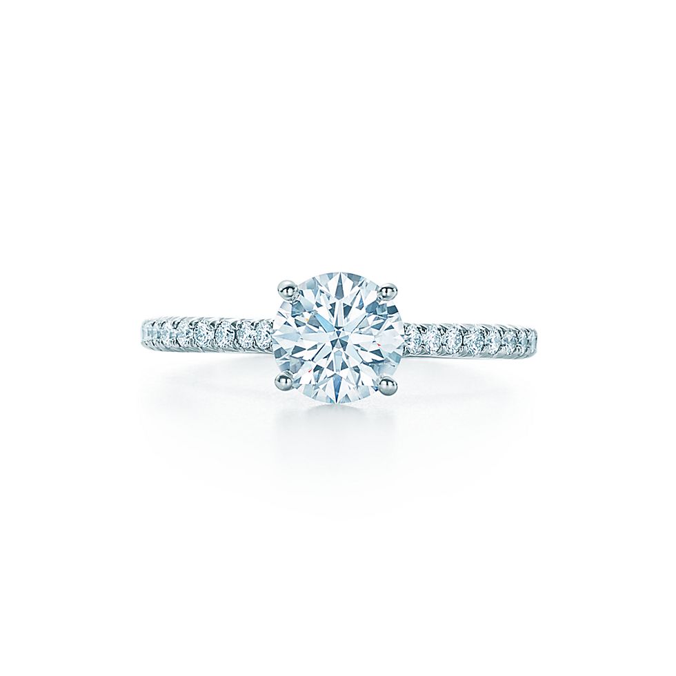 Tiffany Novo Round Brilliant With Pavé Set Diamond Band Engagement Tiffany Novo Round Brilliant With Pavé Set Diamond Band Engagement Rings Co