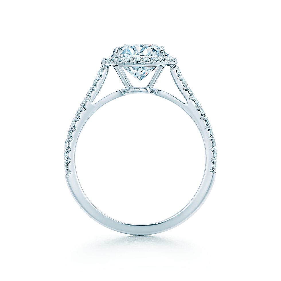 Tiffany Soleste®: Oval Engagement Ring with Diamond Band Engagement ... Tiffany Soleste®: Oval Engagement Ring with Diamond Band Engagement ...