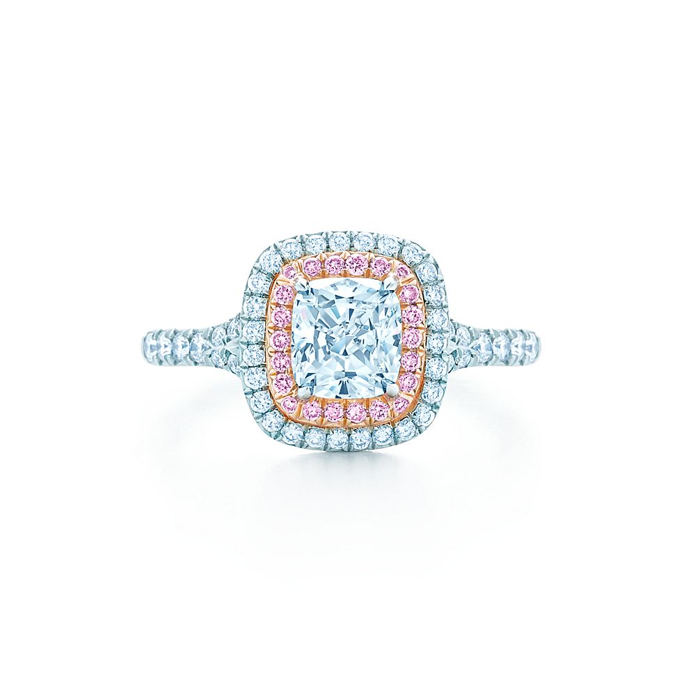 Tiffany Soleste Cushion Cut Double Halo En Ement Ring Tiffany Soleste Cushion Cut Double Halo En Ement Ring