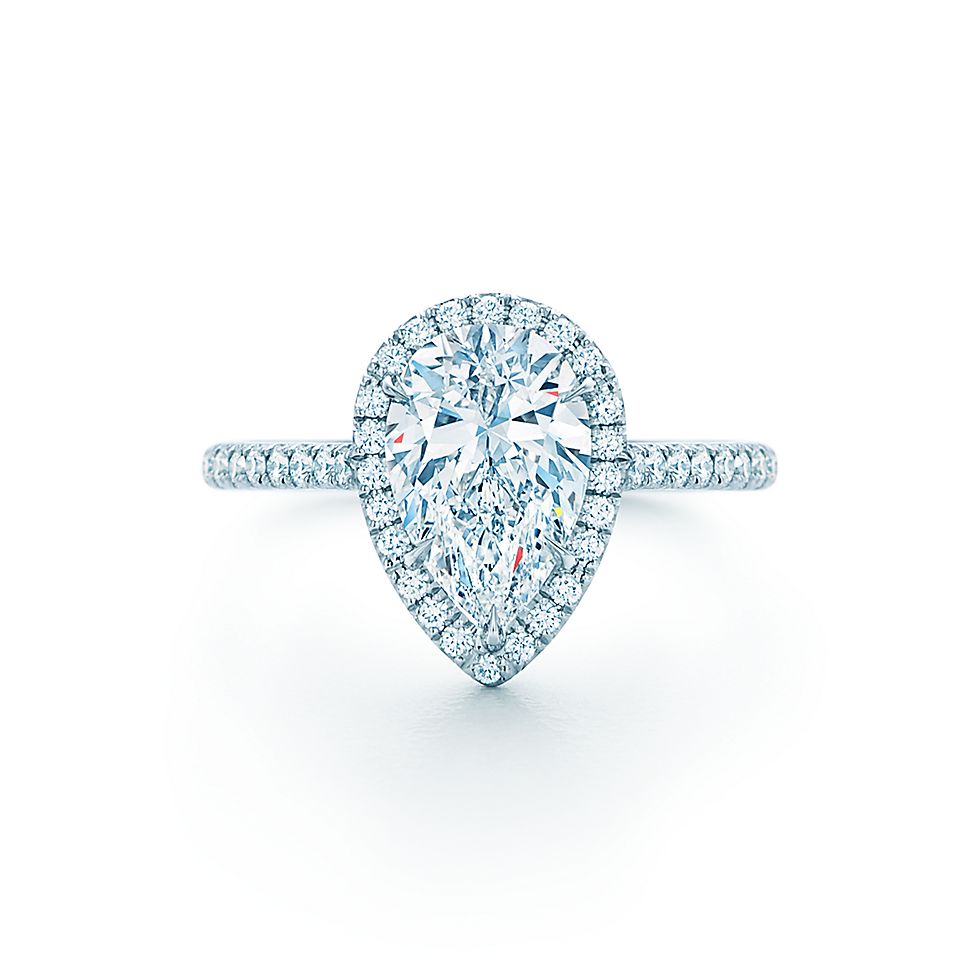 Tiffany Soleste Pear Shaped Diamond With Band Engagement Tiffany Soleste Pear Shaped Diamond With Band Engagement Rings Co