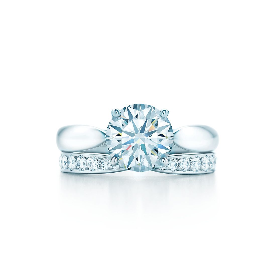 Tiffany Harmony Engagement Rings Co 1 49 Ct Shown With Tiffany Harmony Bead Set Diamond Ring