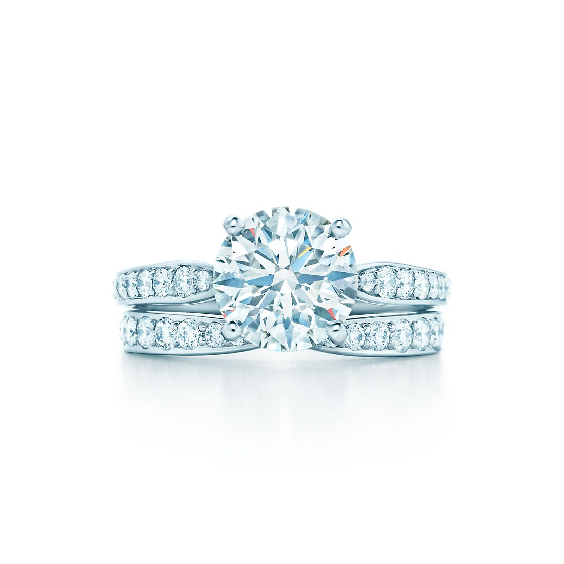 Tiffany Harmony With Bead Set Band Engagement Rings Co 1 99 Carats Shown With Tiffany Harmony Bead Set Diamond Ring