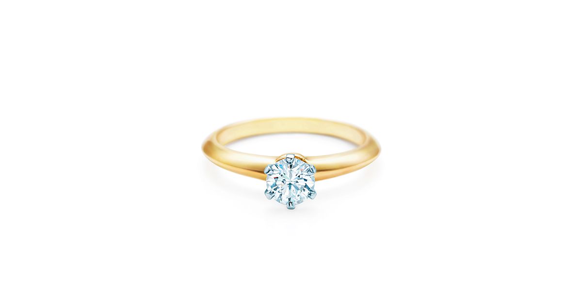 The Tiffany® Setting: 18k Yellow Gold Diamond Engagement Rings ...