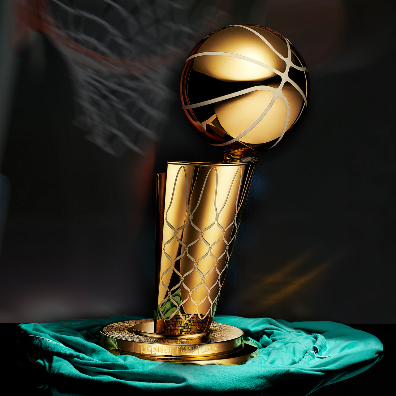 The NBA Larry O’Brien Trophy