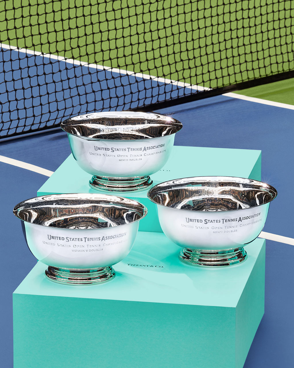 Les trophées du tournoi en catégorie double