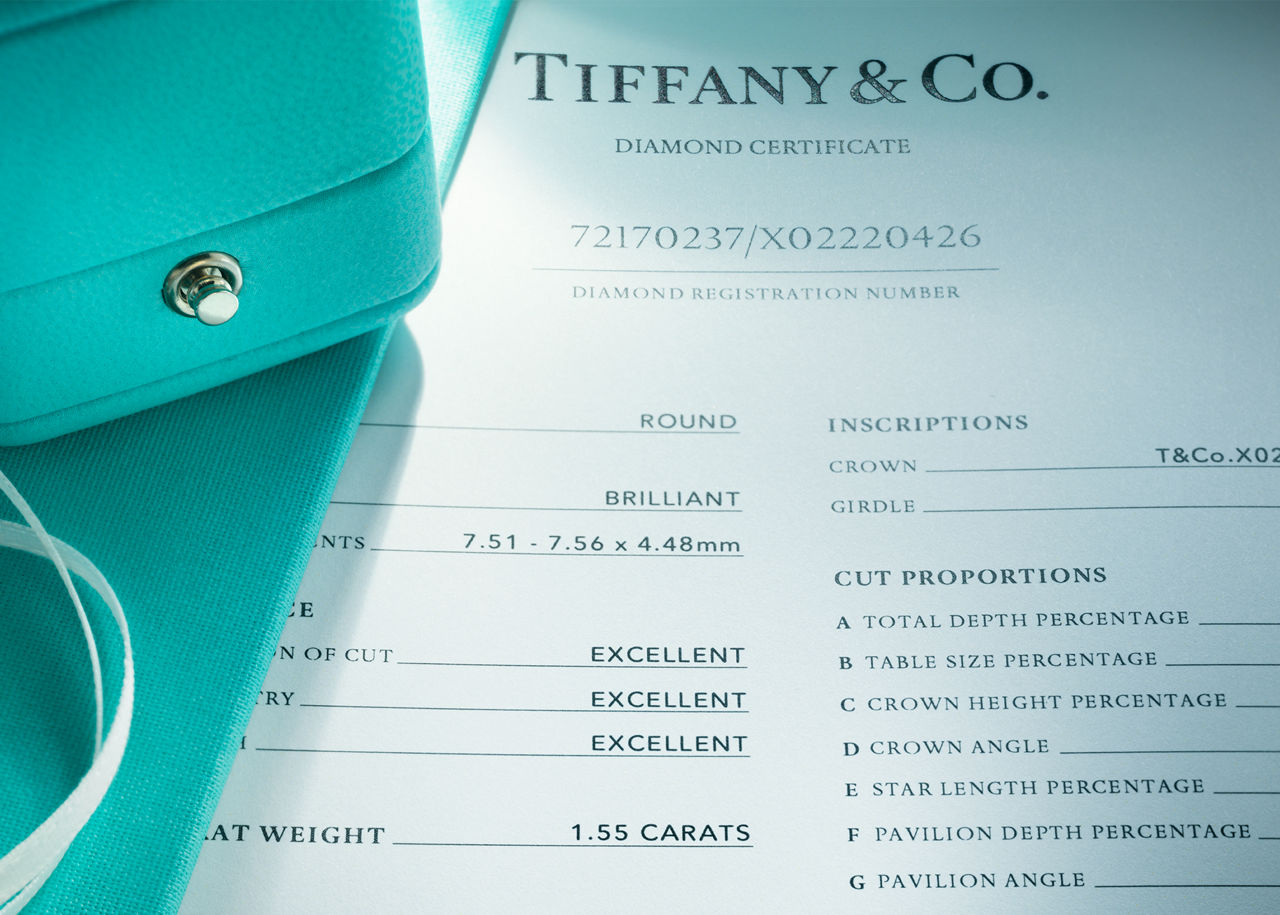 Tiffany Diamond Certificate e Garanzia
