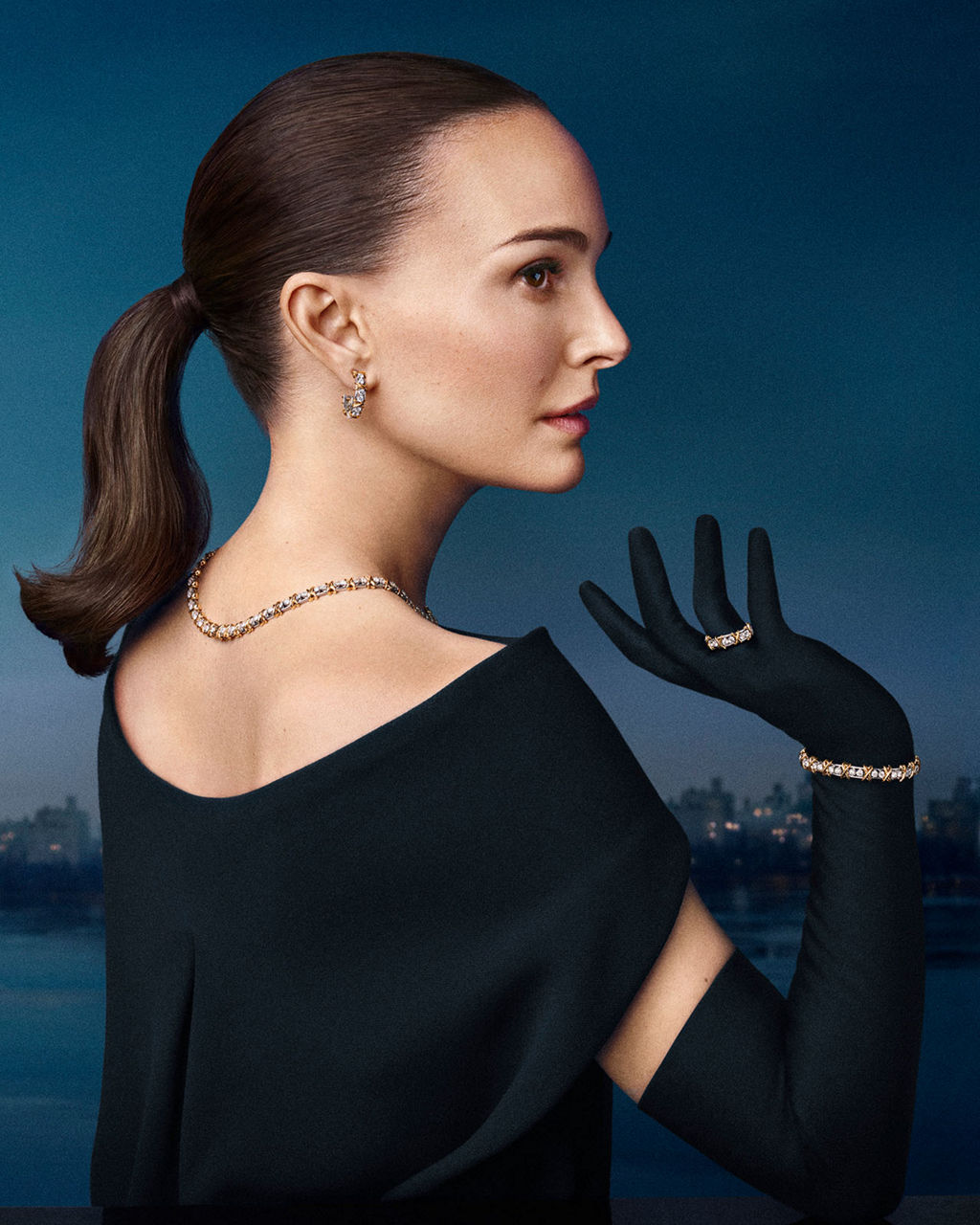 Natalie Portman with Sixteen Stone by Tiffany