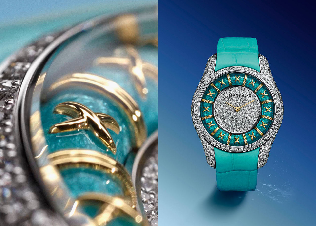 에나멜 다이아몬드 워치