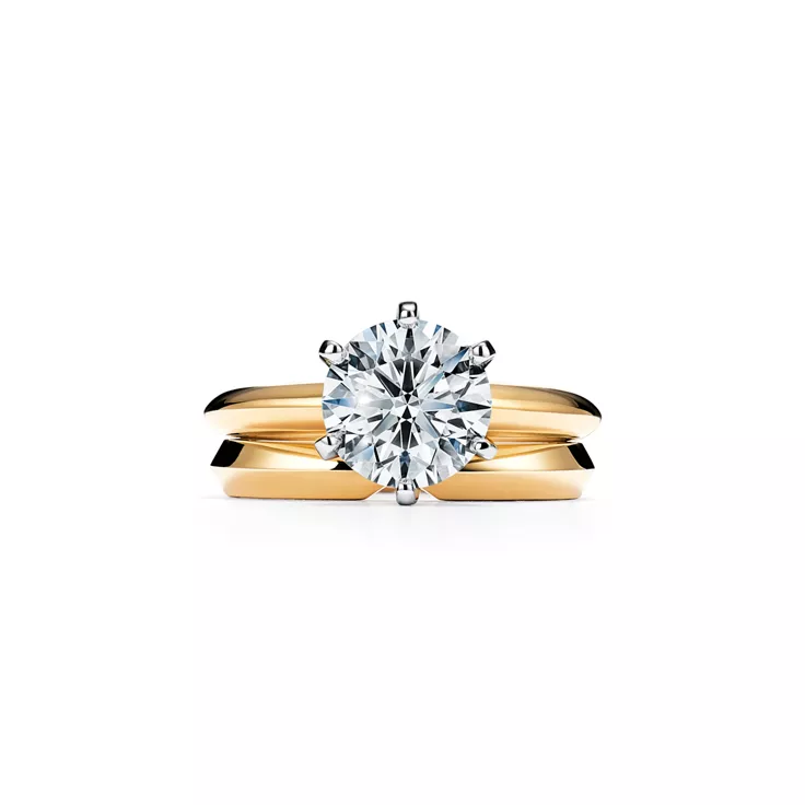 Tiffany&reg; Setting 18K黃金訂婚戒指 , 5
