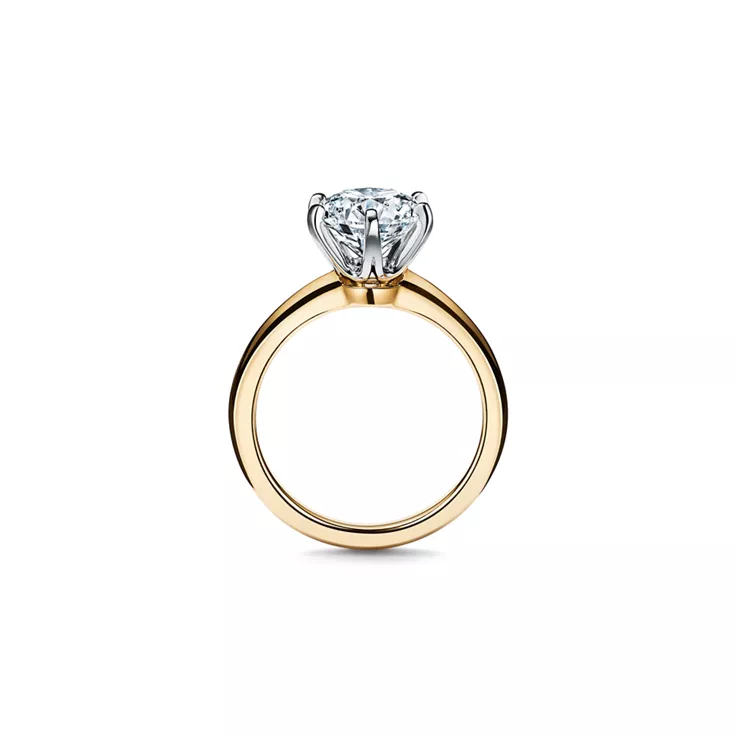 The Tiffany® Setting:Engagement Ring in 18k Yellow Gold, 5