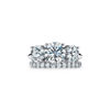 Tiffany Three Stone:Engagement Ring in Platinum image number 7