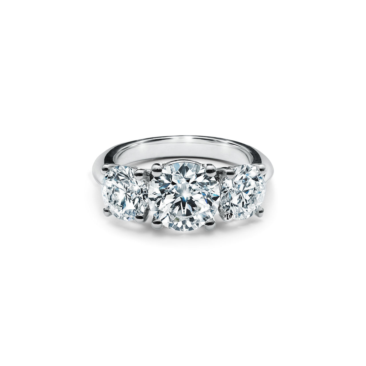 Tiffany Three Stone: Engagement Ring in Platinum image number 0