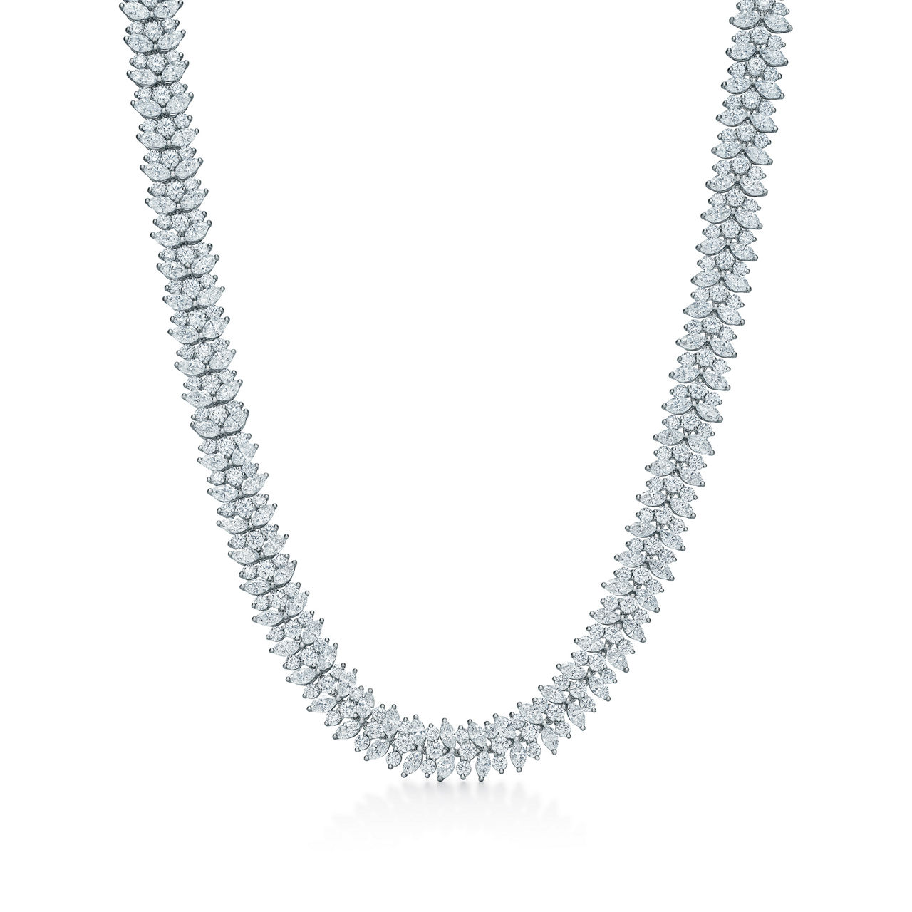 Collana Cluster con diamanti taglio marquise numero immagine 3