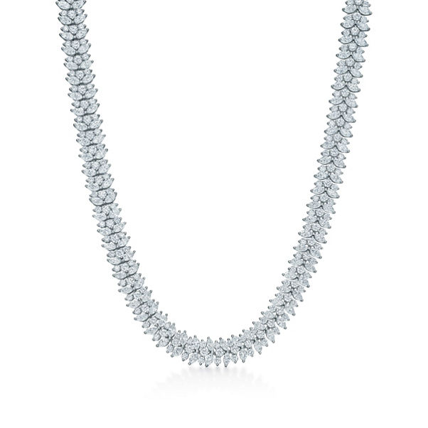 Marquise Diamond Cluster Necklace