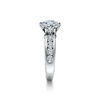 The Tiffany&reg; Setting: Engagement Ring with a Channel-set Diamond Band in Platinum image number 4