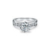 The Tiffany&reg; Setting: Engagement Ring with a Channel-set Diamond Band in Platinum image number 0