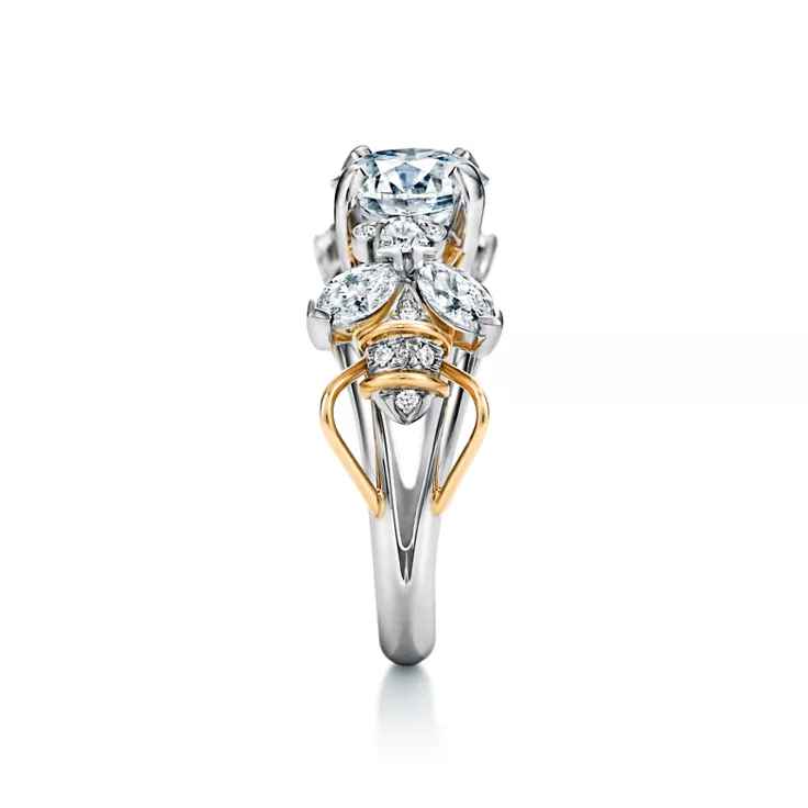 Schlumberger by Tiffany & Co.®:Two Bees Engagement Ring in Platinum and 18k Gold, 1