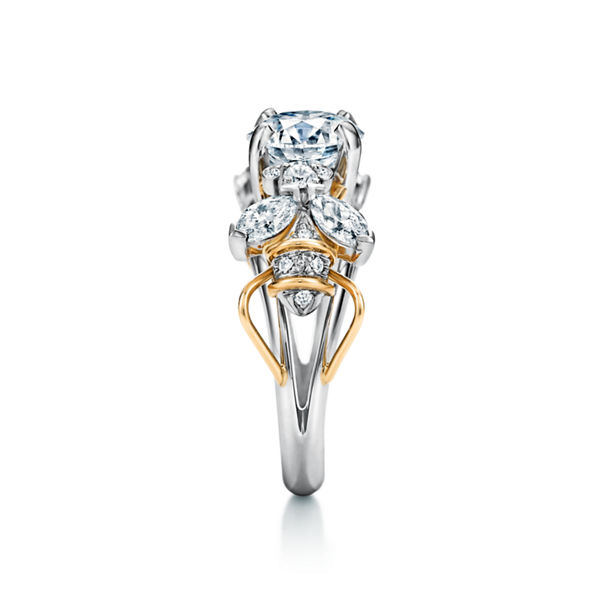 Schlumberger by Tiffany & Co.™: Two Bees Engagement Ring in Platinum and 18k Gold