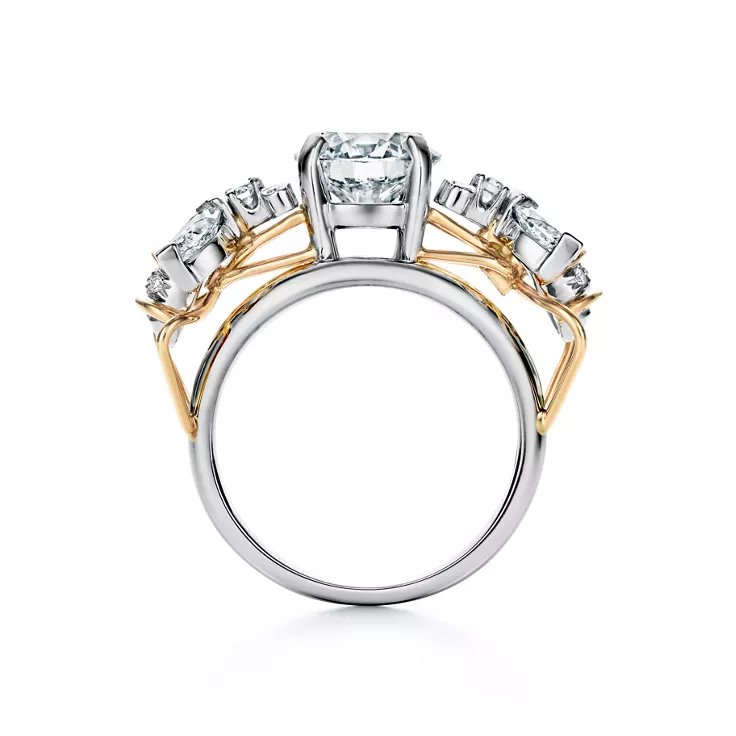 Schlumberger by Tiffany & Co.®:Two Bees Engagement Ring in Platinum and 18k Gold, 2