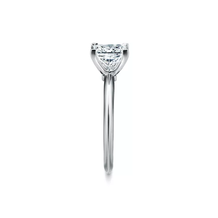 Princess-cut Diamond Engagement Ring in Platinum, 4