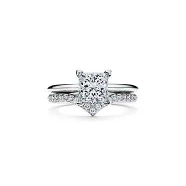 Princess-cut Diamond Engagement Ring in Platinum, 6