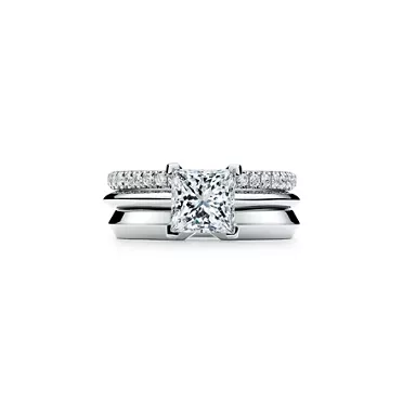 Princess-cut Diamond Engagement Ring in Platinum, 7