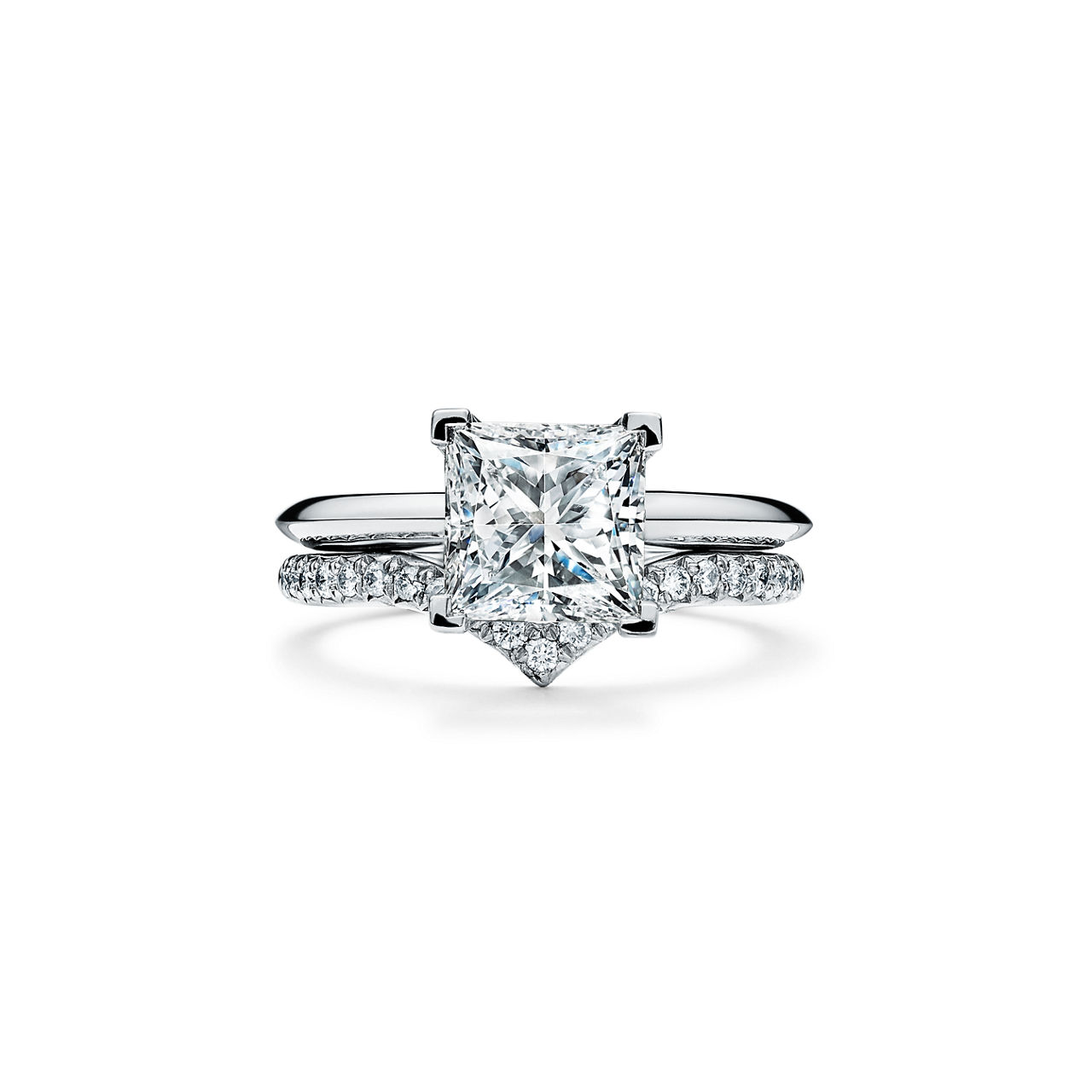 Princess-cut Diamond Engagement Ring in Platinum image number 6