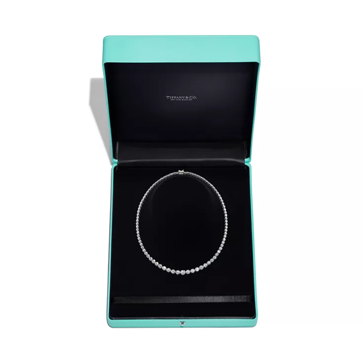 Tiffany Victoria®:Diamond necklace in Platinum, 4