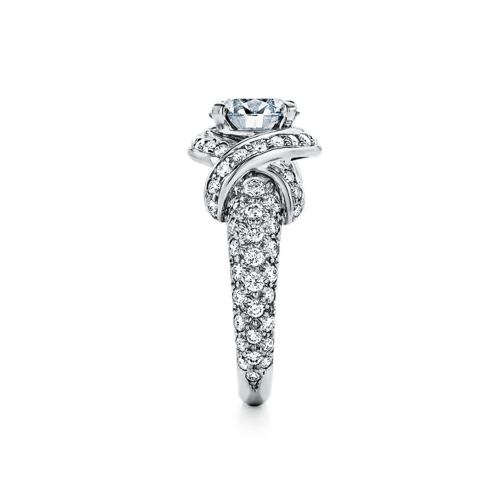 Schlumberger by Tiffany & Co.™: Ribbon Engagement Ring with a Diamond Platinum Band image number 1