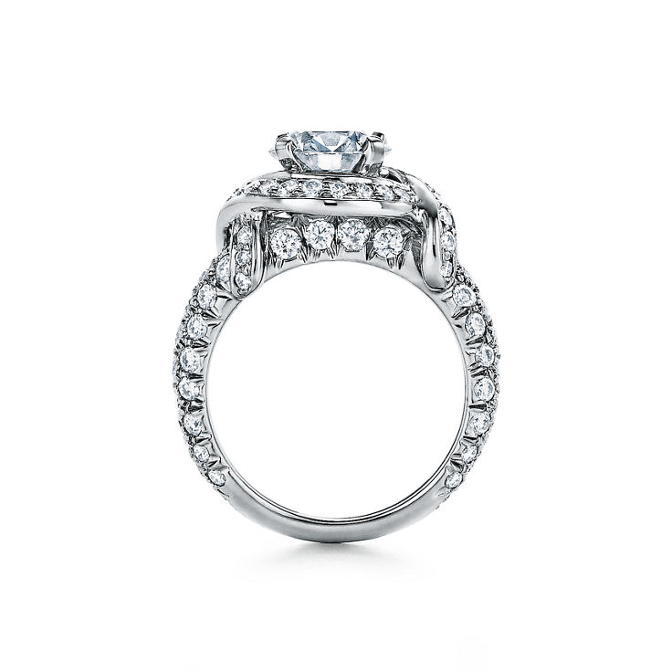 Schlumberger by Tiffany & Co.™: Ribbon Engagement Ring with a Diamond Platinum Band image number 2