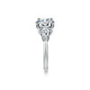 Tiffany Three Stone:Engagement Ring with Pear-shaped Side Stones in Platinum image number 4