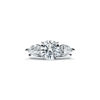 Tiffany Three Stone:Engagement Ring with Pear-shaped Side Stones in Platinum image number 6