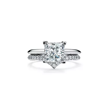 Princess-cut Diamond Engagement Ring in Platinum, 6