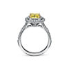Tiffany Soleste&reg;:Cushion-cut Yellow Diamond Halo Engagement Ring in Platinum image number 5