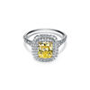 Tiffany Soleste&reg;:Cushion-cut Yellow Diamond Halo Engagement Ring in Platinum image number 0