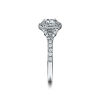 Tiffany Soleste&reg;:Cushion-cut Double Halo Engagement Ring with a Diamond Platinum Band image number 4
