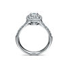 Tiffany Soleste&reg;:Cushion-cut Double Halo Engagement Ring with a Diamond Platinum Band image number 5