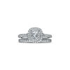 Tiffany Soleste&reg;:Cushion-cut Double Halo Engagement Ring with a Diamond Platinum Band image number 6